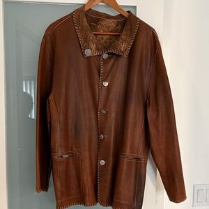 Elegant Brown Leather Jacket